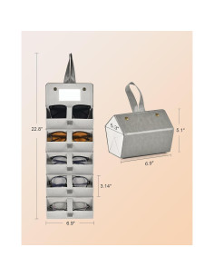 Organizador de Gafas de Sol CO-Z Plegable 5 Ranuras Gris 2