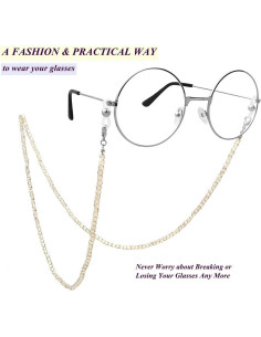 Cadena de Gafas KAI 70cm Perlas de Moda para Gafas y Más 2