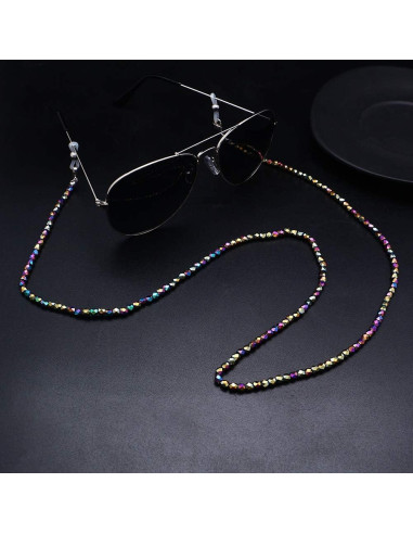 Cadena de Gafas KAI Colorida 70cm con Cuentas de Vidrio