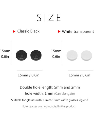 16 Pares de Clips de Silicona Antideslizantes para Gafas