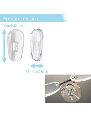 Almohadillas para Nariz de Gafas Mingbuy 16 Piezas Antideslizantes