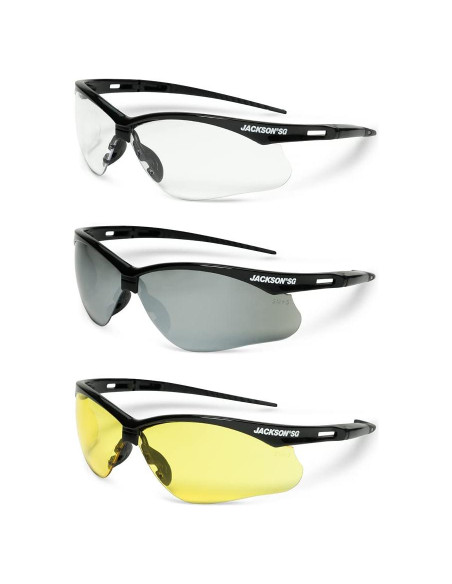 Gafas de Seguridad Jackson SG - Lentes Antiarañazos - 3 Estilos