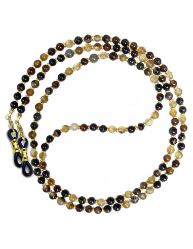 Cadena de Gafas Elegante con Perlas y Cobre 69.85 cm