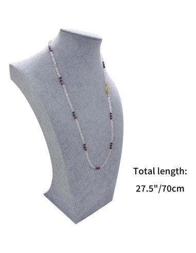 Cadena de Gafas de Cuentas Premium - 69.85 cm - Rosa Ametista