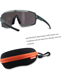 Gafas de Ciclismo EKOZACK Ec01 UV400 Azul Espejado 2