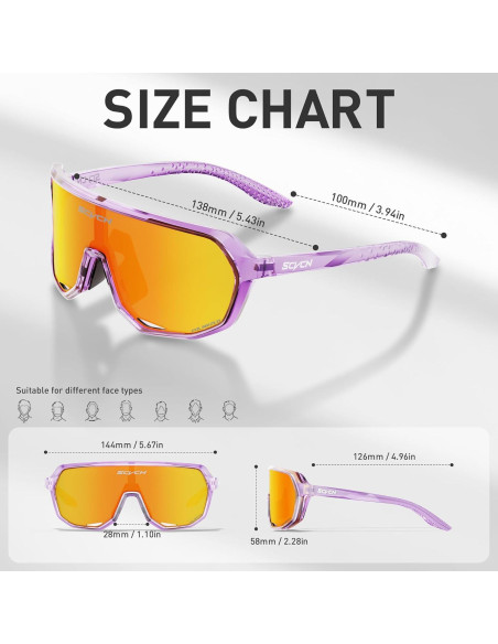 Gafas de Ciclismo SCVCN DZ-S63 UV400 Polarizadas
