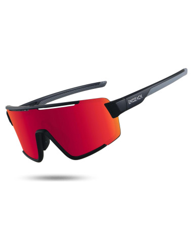 Gafas de Ciclismo EKOZACK Ec01 Rojo Espejado UV400