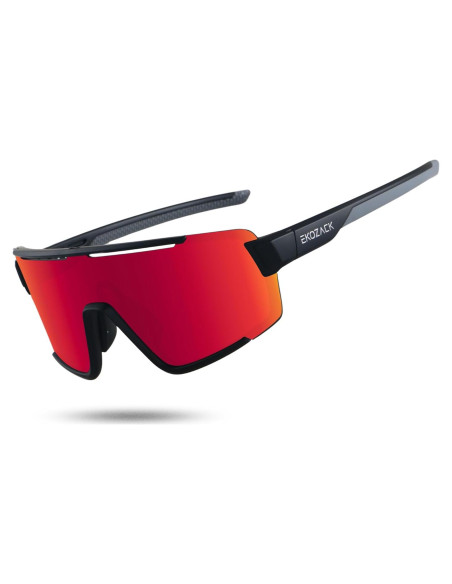 Gafas de Ciclismo EKOZACK Ec01 Rojo Espejado UV400