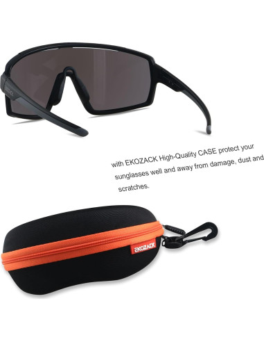 Gafas de Ciclismo EKOZACK Ec01 Rojo Espejado UV400