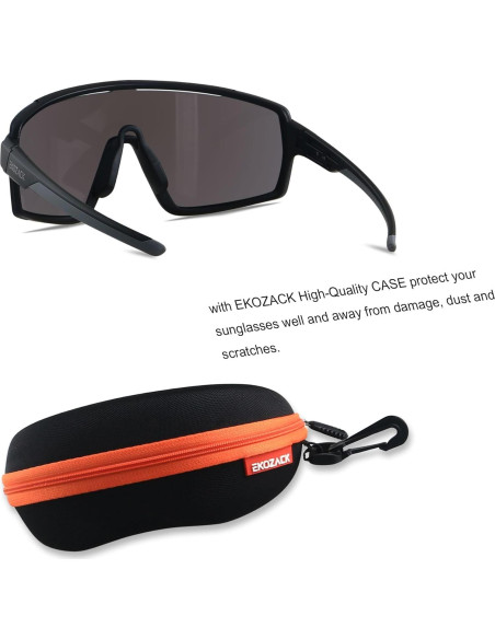 Gafas de Ciclismo EKOZACK Ec01 Rojo Espejado UV400