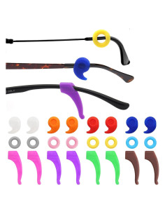 Benvo 12 Sujetadores de Gafas de Silicona Antideslizantes