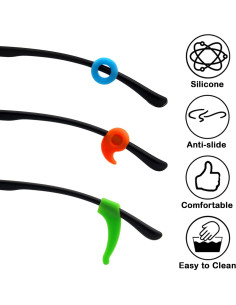 Benvo 12 Sujetadores de Gafas de Silicona Antideslizantes 2