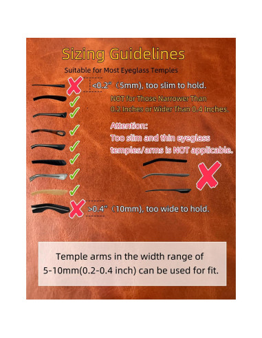 Correa de Gafas de Cuero PVS-002 Marrón 60 cm Unisex