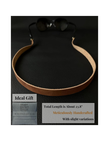 Correa de Gafas de Cuero PVS-002 Marrón 60 cm Unisex