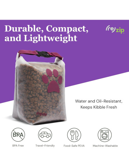 Bolsa de Almacenamiento de Comida para Mascotas re)zip 14 Tazas