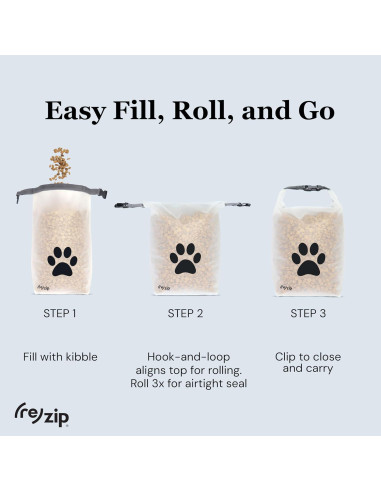 Bolsa de Almacenamiento de Comida para Mascotas re)zip 14 Tazas