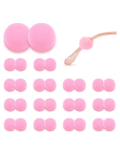 15 Pares de Retenedores de Gafas Silicona Frijol Rosa