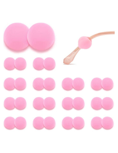 15 Pares de Retenedores de Gafas Silicona Frijol Rosa