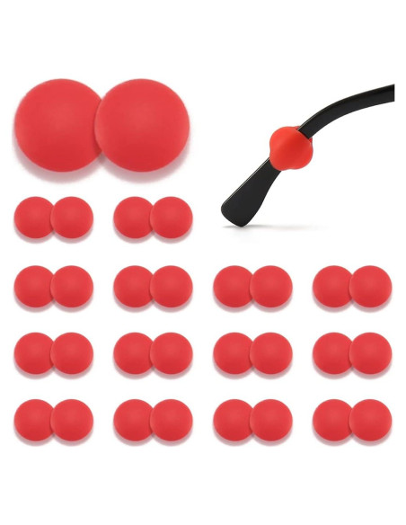 15 Pares de Retenedores de Gafas Silicona iGeyzoe Frijol Rojo