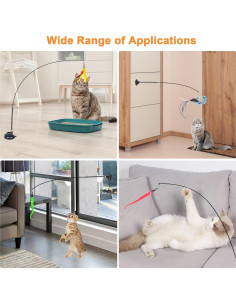 Juguetes Interactivos para Gatos Oziral - 10 Piezas con Ventosa 2