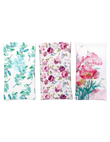 Pack 3 Fundas de Gafas PU con Tapa de Presión