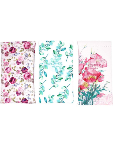 Pack 3 Fundas de Gafas PU con Tapa de Presión