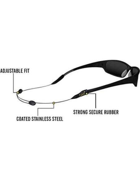 Correa Ajustable para Gafas Cablz Zipz Negra - Ligera y Cómoda