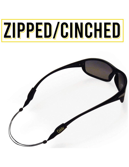 Correa Ajustable para Gafas Cablz Zipz Negra - Ligera y Cómoda