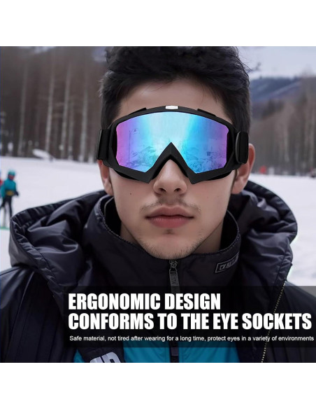 Gafas de Motocross Immoono con Balaclava Facial Rosa