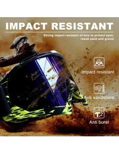 Gafas de Motocross ZukMi Verde Negro Lente Clara Anti Rayaduras 2