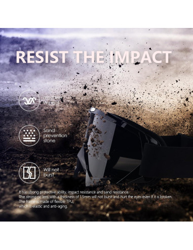 Gafas de Motocicleta GGBuy para Motocross UV400 Ajustables