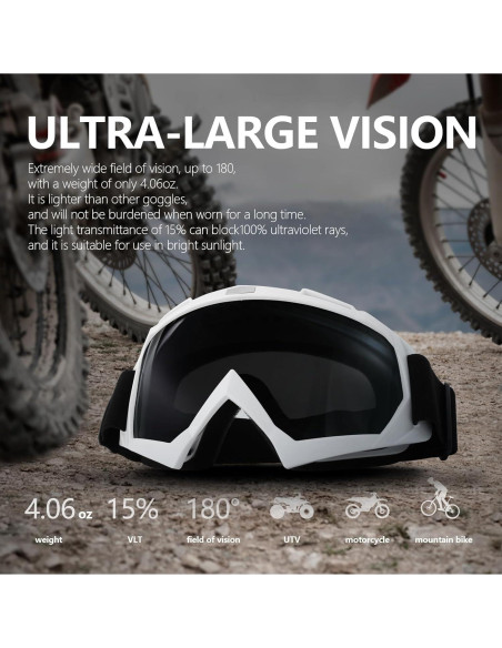 Gafas de Motocicleta GGBuy para Motocross UV400 Ajustables
