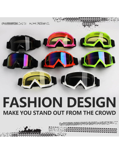 Gafas de Motocicleta GGBuy para Motocross UV400 Ajustables