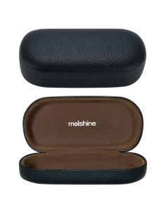 Funda Dura de Cuero Molshine para Gafas de Sol Grande