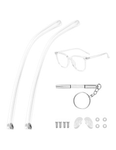 Brazos de Acrílico para Gafas LNQ LUNIQI Dientes Dobles Planos