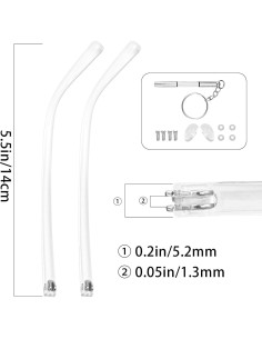 Brazos de Acrílico para Gafas LNQ LUNIQI Dientes Dobles Planos 2