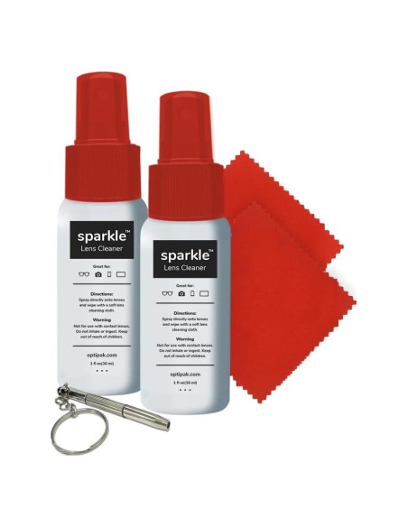 Kit de Limpieza de Lentes OPTIPAK - 2 Spray 29ml + 2 Paños