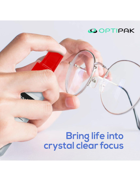 Kit de Limpieza de Lentes OPTIPAK - 2 Spray 29ml + 2 Paños