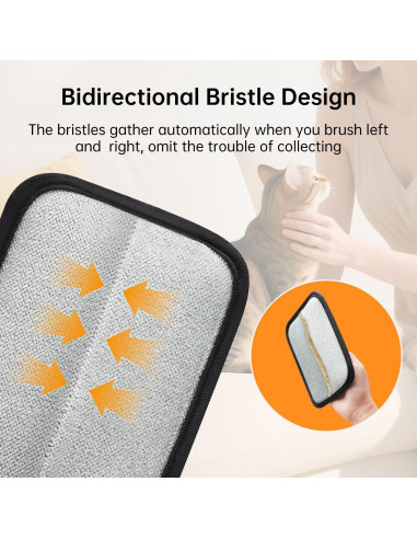 Guantes de Limpieza de Pelo de Mascota INABULETWO 1 Pcs Negro