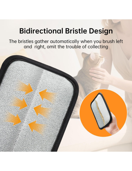 Guantes de Limpieza de Pelo de Mascota INABULETWO 1 Pcs Negro