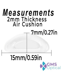 Almohadillas de Nariz GMS Optical 2mm x 15mm - 10 Pares 2