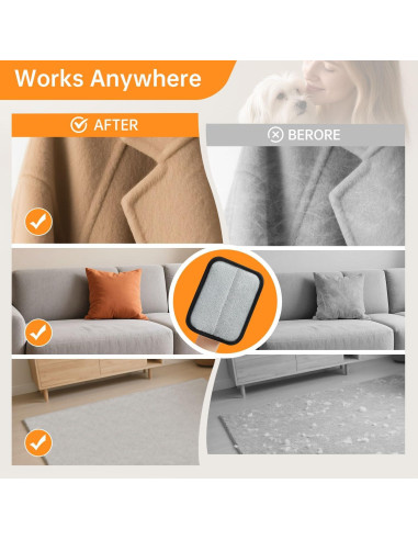 Guantes de Limpieza de Pelo de Mascota INABULETWO 1 Pcs Negro