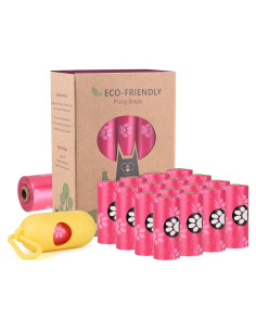 Bolsas de Poo Biodegradables WDFAACK Rosa 240 Unidades 23x33 cm