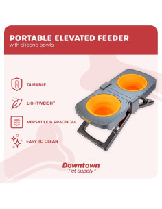 Comedero Elevado Plegable Downtown Pet Supply - 5 Tazas 2