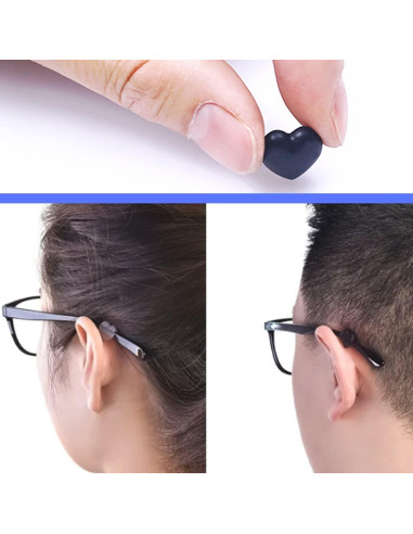 Ganchos para Gafas KECHIO Corazón Silicona Antideslizante