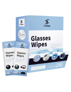 Toallitas de Limpieza I-sper 250PCS para Gafas y Pantallas