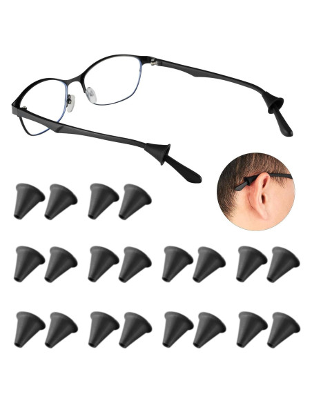 Ganchos para Gafas Antideslizantes Omnful 10 Pares Negros