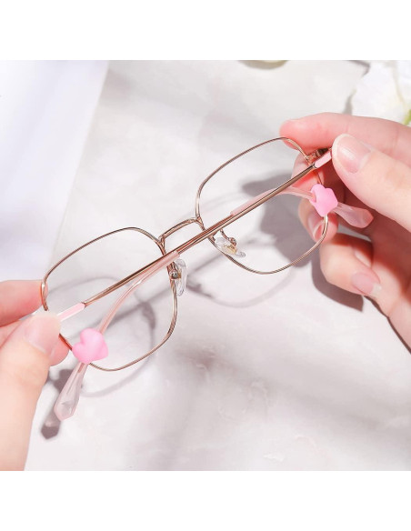 15 Pares de Retenedores de Gafas Silicona iGeyzoe Amor Rosa