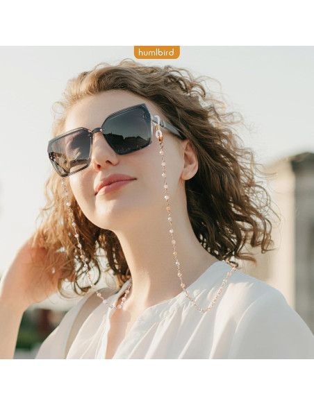 Cadena de Gafas Humlbird para Mujeres 67 cm Cristal Natural