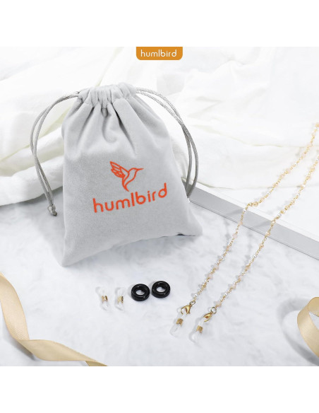 Cadena de Gafas Humlbird para Mujeres 67 cm Cristal Natural